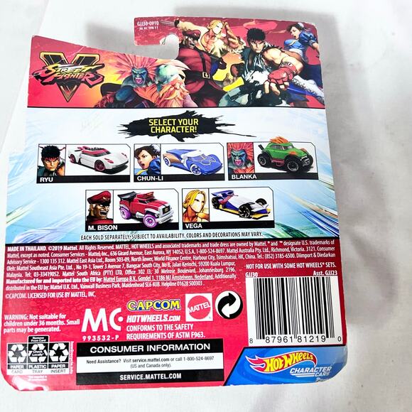 Hot Wheels Carded Lot Of 2 Street Fighter Ryu Chun-Li 2019 Toy Cars New (V) - Picture 5 of 5